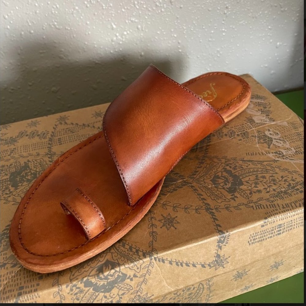 Women's Free People Sant Antoni Slide Sandal Size 39/US 9 Brown